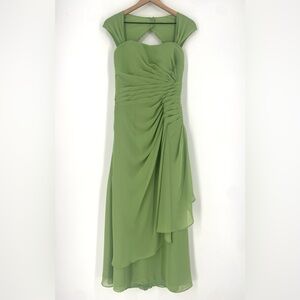 Mori Lee Green Evening Bridesmaid Maxi Dress